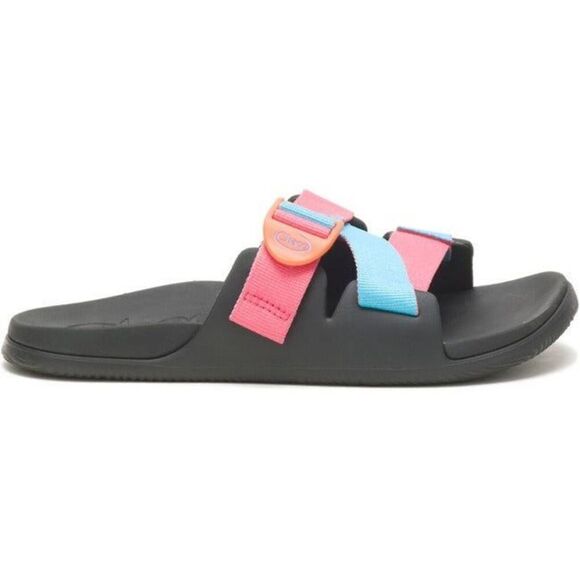 Chaco Lowdown Chillos Slides Sz 8 Pink Blue - Picture 2 of 11